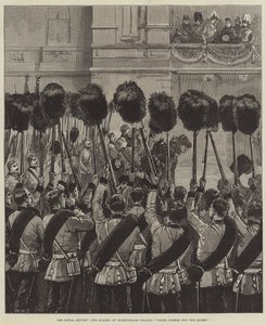 The Royal Review, vagterne ved Buckingham Palace, Tre jubel for dronningen!